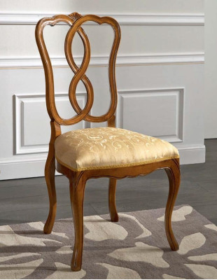 Wooden chair Italian Furniture Dining room chair Luxurious design natural wooden chair