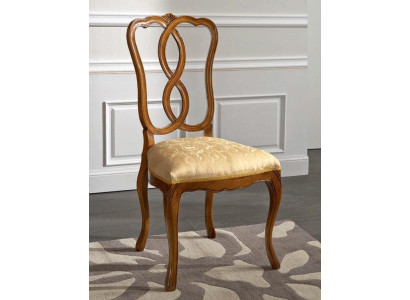 Wooden chair Italian Furniture Dining room chair Luxurious design natural wooden chair