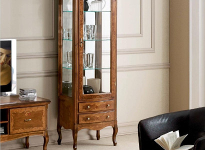 Furniture Glass Cabinet Display Case Wood Showcases Glass Wardrobe Cabinets Shelves Italy