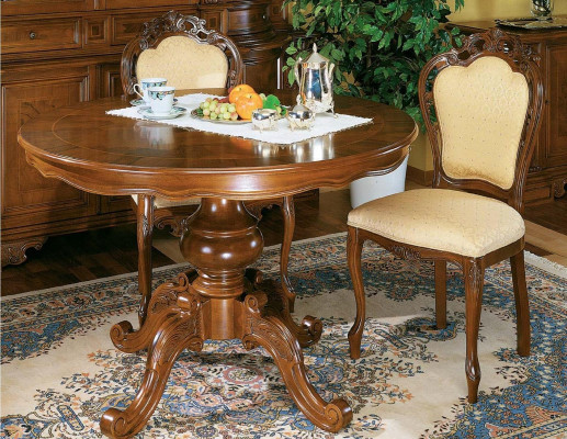 Round Dining table Dining set Dining room Set Suite Table with chairs 3 pieces. set