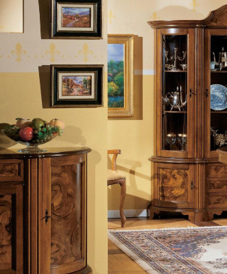 Furniture Glass Cabinet Display Case Wood Showcases Glass Wardrobe Cabinets Shelves Italy