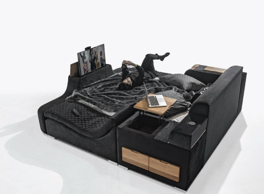 Exquisite bed multifunction double bed modern bedroom furniture