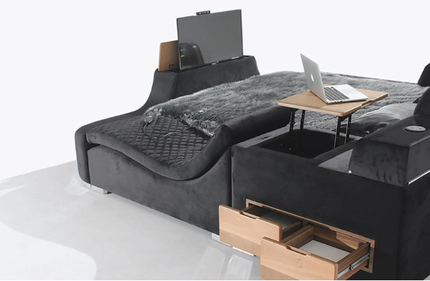 Exquisite bed multifunction double bed modern bedroom furniture