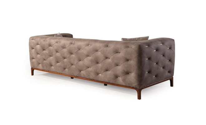 Sofa Couch 3 Seat Upholstery Living room Couches Designer Furniture Taupe Luxury