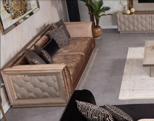 Sofa 3 Seater Couch Wood Furniture Living room furniture Sofas Couch Italian Style