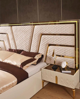 Bedroom Bed Design Beds Bedside tables Wardrobe 4-piece set