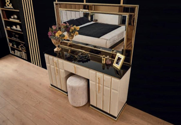 Dressing table Chest of drawers with Mirror Console Chests of drawers Bedroom 2pcs.
