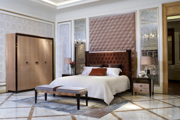 Bed Luxury Upholstery Design Double Beds Hotel Marriage Sleep Room Textile