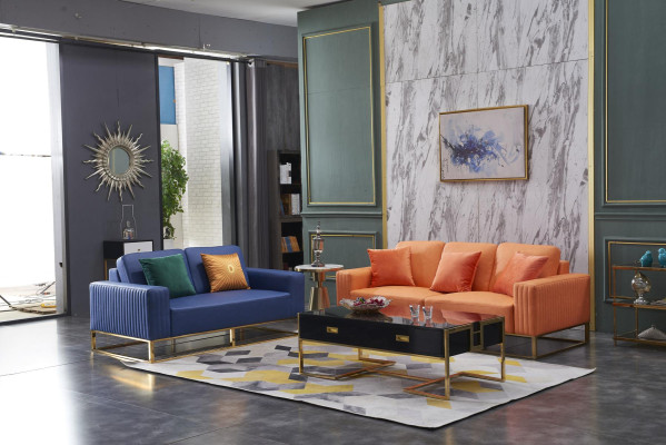 Couch Imitation leather Sofa Noble Design Designer 2 Seater Furniture Classic