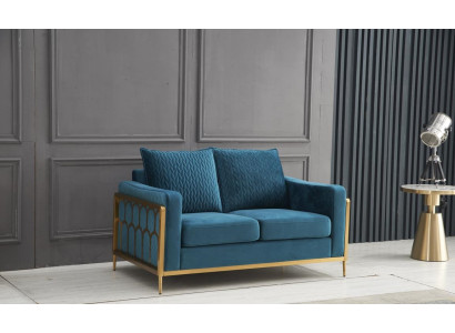 Sofa 2 Seater Couch Design Upholstery Modern 100% Textile Fabric Modern