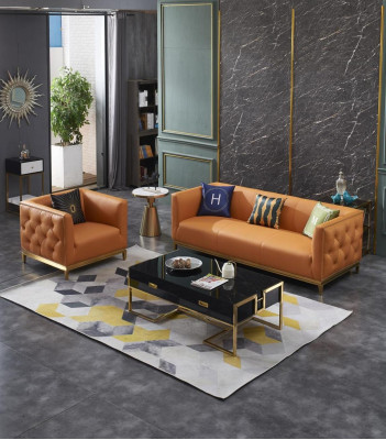 Classic Sofa Couch Upholstery 3+1 Seater Couches Leather Seat Suite