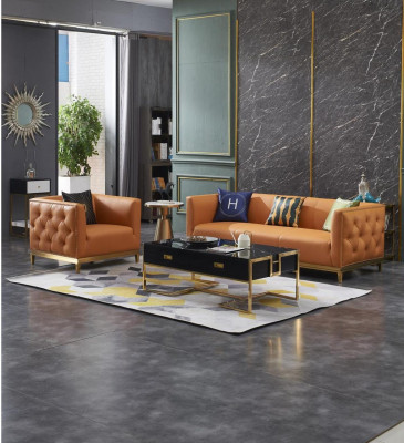 Classic Sofa Couch Upholstery 3+1 Seater Couches Leather Seat Suite