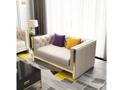 Sofa 2 Seater Leather Sofa Couch Living landscape Suite Design Modern
