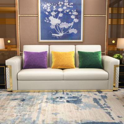Design Upholstery Luxury Seat Sofa Couch Textile Sofa 3 Seater Imitation leather three-seater!