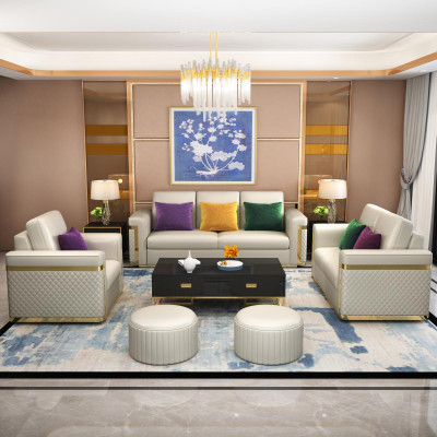 Design Upholstery Luxury Seat Sofa Couch Textile Sofa 3 Seater Imitation leather three-seater!
