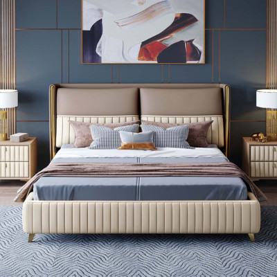 Double bed bed marriage bed design luxury beds modern style new 180x200cm!