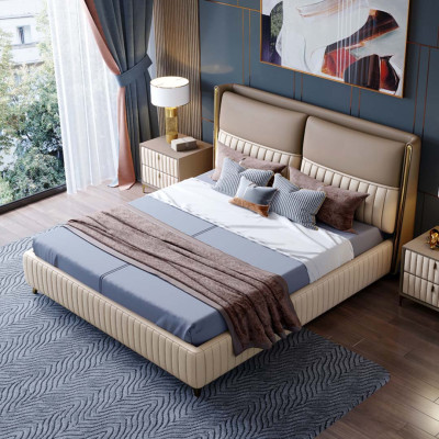 Double bed bed marriage bed design luxury beds modern style new 180x200cm!