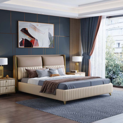 Double bed bed marriage bed design luxury beds modern style new 180x200cm!