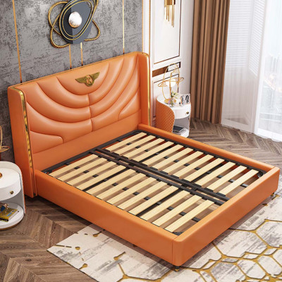 Bedroom Bed Bedside tables 3 pcs. Set Design Luxury Beds Wood Double bed new