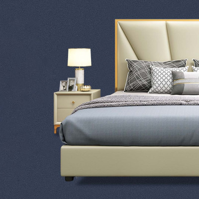 Bed Bedroom Set Design Furniture Luxury Decorative Beds 2x Bedside table 3pcs