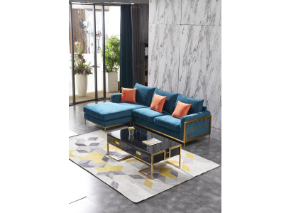 Fabric Modern Couch Living landscape Textile sofa Sofa set Sofa L-shape