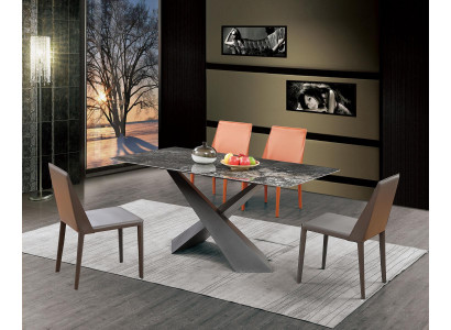 Luxury table column tables dining room group 5 pieces. Set Suite Armchair