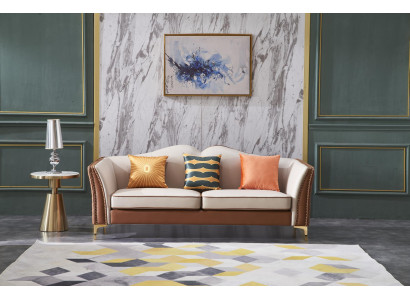 Sofa three-seater couch Classic new Upholstery 3 Seater Leather decorative couches