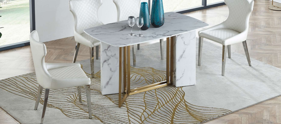 Luxury Furniture Marble Tables 180x90cm Living room Hotel Dining room Table Designer new
