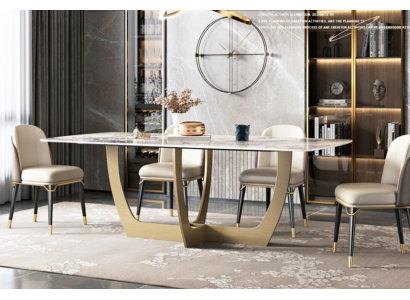 Luxury Furniture Metal Tables 180x90cm Living room Hotel Dining room Table Designer new