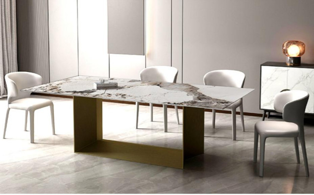 Modern Dining room Living room Kitchen Tables 180x90 Dining table Design Table stainless steel