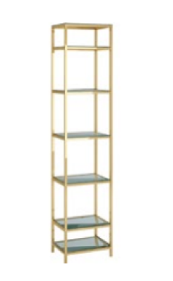 Shelf Glass Metal Standing Shelf Modern Design Partition Wall Glass Shelves