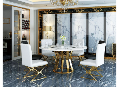 Round Dining Table 130cm Metal Round Conference Decoration Modern Tables