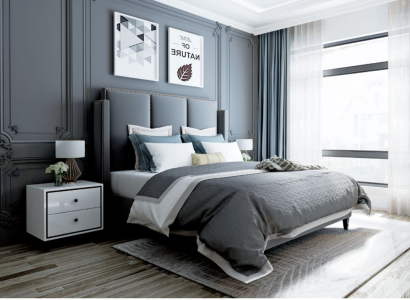 Luxury Leather Bed Metal Gold Design Beds Upholstery Hotel 180x200cm