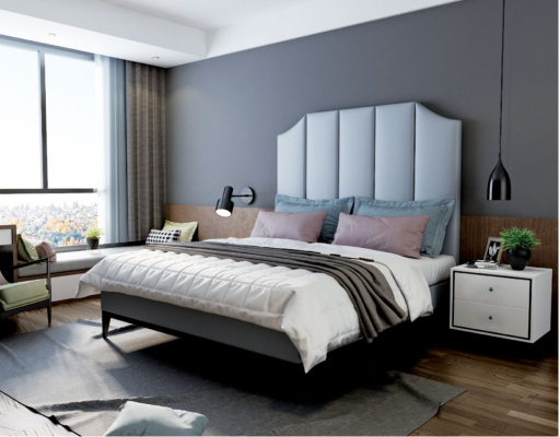 Bed Upholstery Design Luxury Double Hotel Beds Sleep Room Leather 180x200cm
