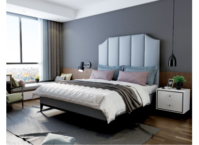 Bed Upholstery Design Luxury Double Hotel Beds Sleep Room Leather 180x200cm