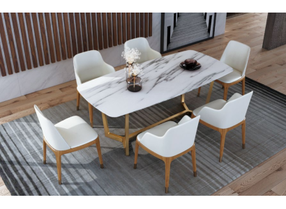 Luxury designer stainless steel metal dining table tables living room 160x90cm