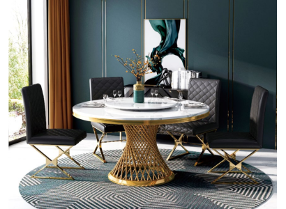Italian Dining room Furniture Round Table + Armchair Dining Group Suite