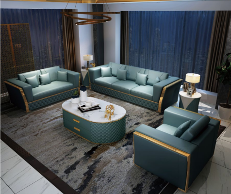 Complete Set Sofa set 3+2+1 Seater + Coffee table Designer Living landscape