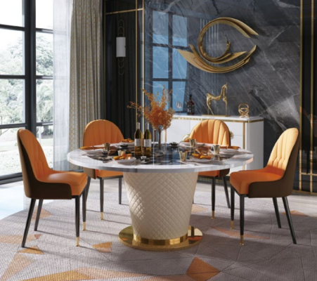 Designer Dining Room Chair Set Tables Armchair 4x Chairs Table Suite