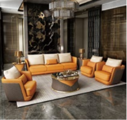 Noble luxury class living room set suite sofa couch upholstery 4 pieces. set