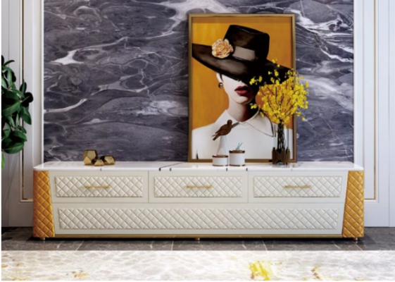 Oval Coffee table Design Living room Table Marble Imitation Leather