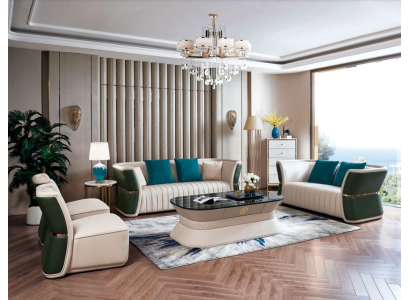 Complete Set Sofa set 3 2 1 1 Seater + Coffee table Designer Living landscape