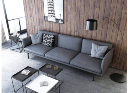 Design Sofa 3 Seater Living room Couch Couches Upholstery Sofas Three-seater