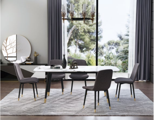 Dining room set Table 5x Chairs Seating group Dining set Dining room garnitur