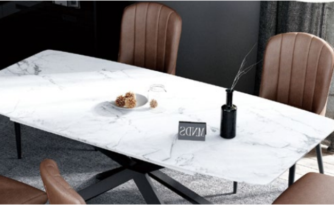 Dining room Design Furniture Chair group Table + 4 Leaning Chairs 5 pcs. set