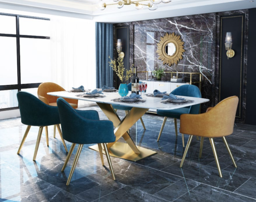 Dining table Italian Designer Furniture Office Conference Luxury Table Metal