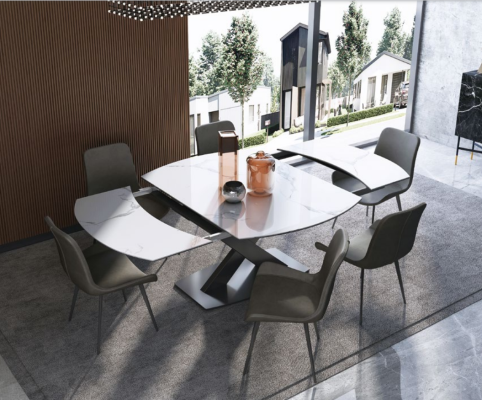 Modern wooden table dining table table wood tables 120/180 cm dining room extendable