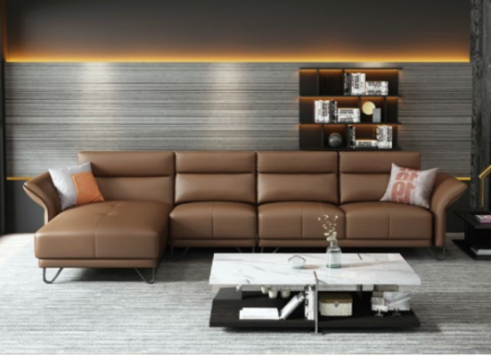 Italian Design Leather Sofa Style Furniture Coffee table Seat Upholstery Corner Suite