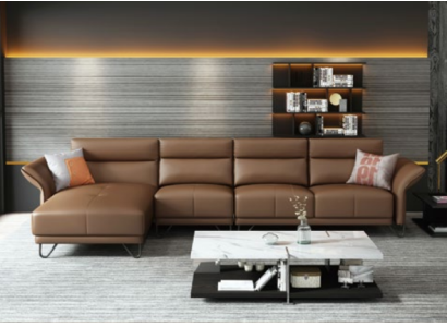 Italian Design Leather Sofa Style Furniture Coffee table Seat Upholstery Corner Suite