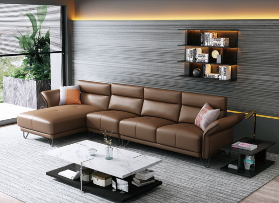 Italian Design Leather Sofa Style Furniture Coffee table Seat Upholstery Corner Suite